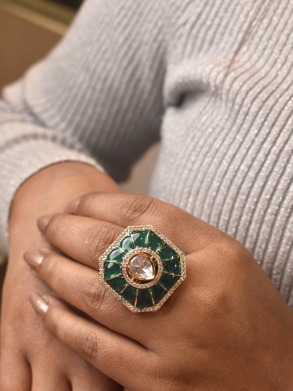Kundan Finger Ring