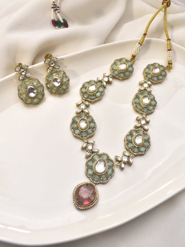 Kundan Necklace | Green Necklace