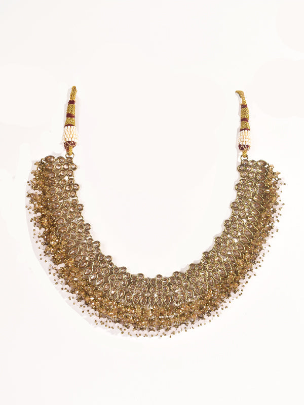 Mehandi Polish Necklace Set | Kundan Necklace Set