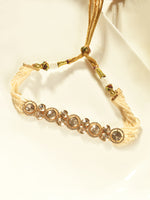 Load image into Gallery viewer,  Kundan Necklace with multi-strand seed pearl bands
