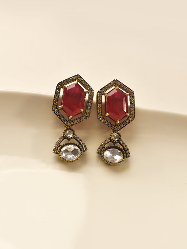  kundan polki drop earring