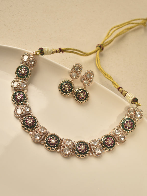 Kundan and Meenakari Choke for Women 