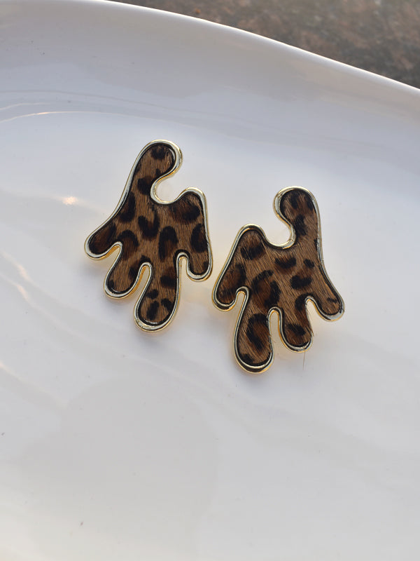 Leopard Print Earrings 