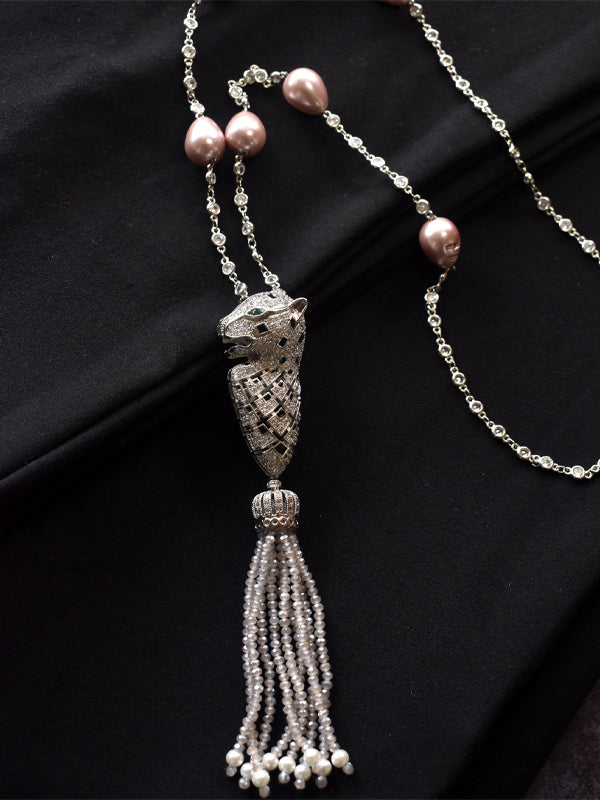 Long Beads Necklace | Pearl Necklace