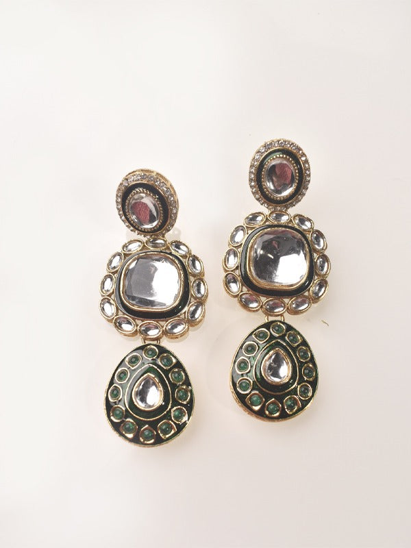 Long Kundan Earrings
