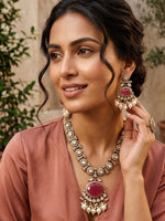 Load image into Gallery viewer, Long Necklace with a Red 
