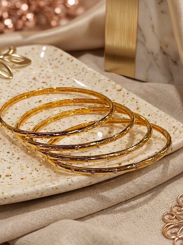 Majestic Thin Golden Churi Set 