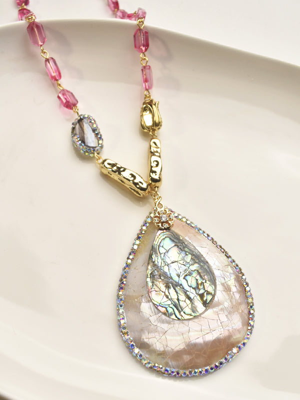 Mala With a Large Teardrop Pendant Set