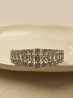 Load image into Gallery viewer, Multi-Row Diamond &amp; Emerald-Cut Crystal Bracelet 
