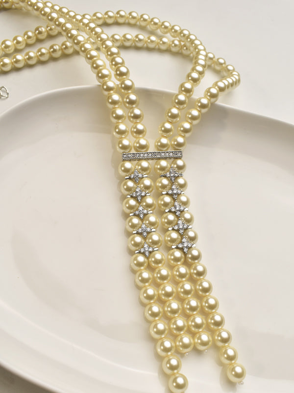 Multi-layar Beads Long Necklace 