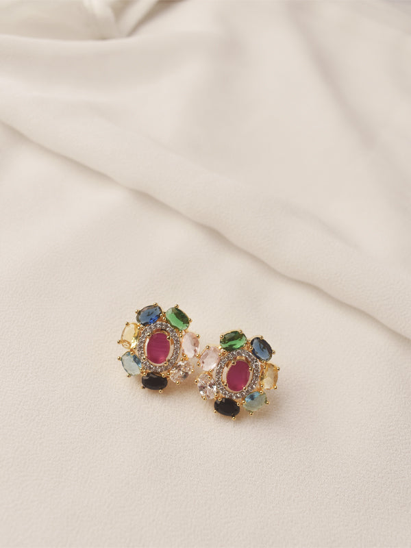 Multi Color Stone Earring