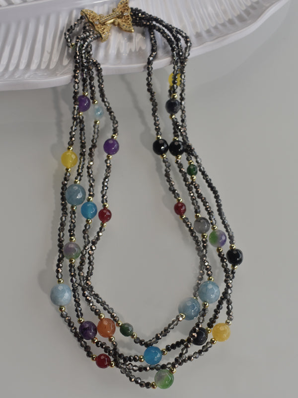 Multi Colour Beads Necklace