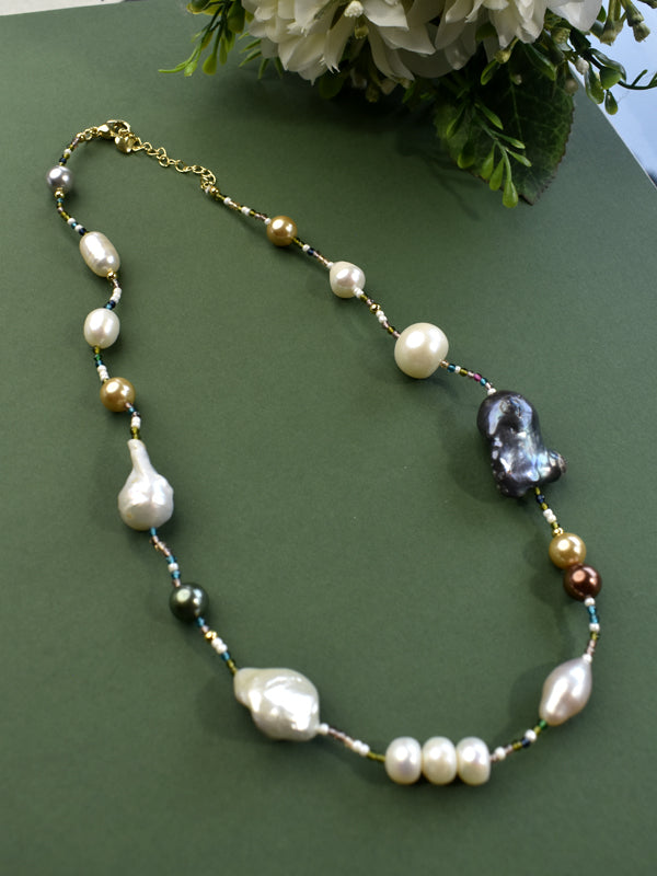 Multi Colour Pearl Necklace