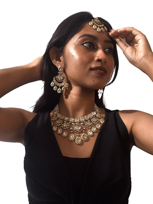 Heavy Kundan Necklace Set | Multi Kundan Necklace Set