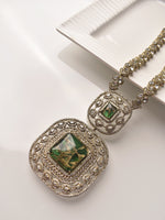 Load image into Gallery viewer, Multi Stone  Necklace Set | Green Stone Necklace Set

