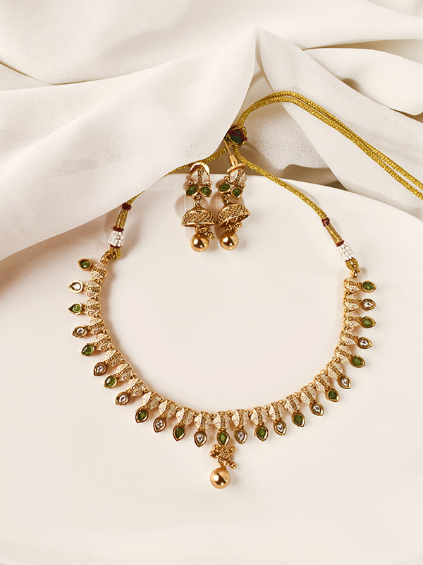 Multi color stone necklace set 