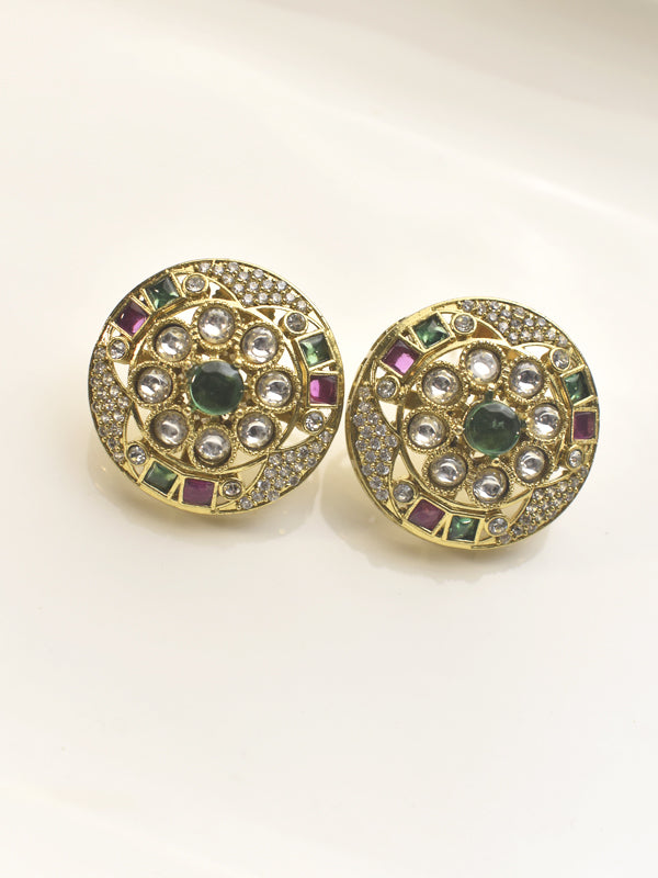 Multi color studs | kundan stud 