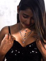 Load image into Gallery viewer, Multi Layer Crystal Drop Necklace. 
