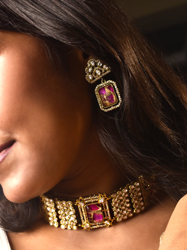 Multiple Stones Necklace Set