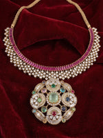 Load image into Gallery viewer, Navratna Heritage Necklace Set | Imperial Ruby &amp; Multi-Gem 
