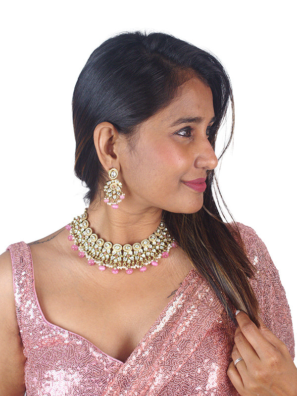  Necklace Set with Pink 