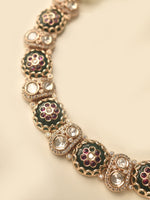 Load image into Gallery viewer, Necklace with Green and Pink Gemstones 
