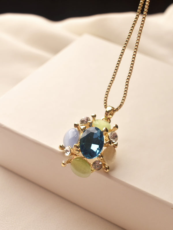 Necklace with multicolored Gemstones 