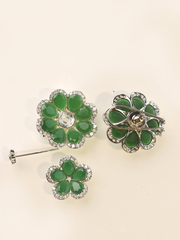 Stylish Stud for women | Green Flower Stud