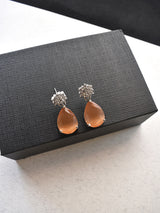 Orange Stone Earrings 