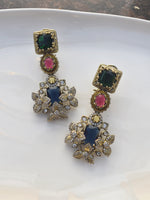 Load image into Gallery viewer, Ornate Earrings with Gemstones 
