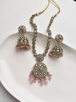 Load image into Gallery viewer, Ornate Necklace with Pink Beads 

