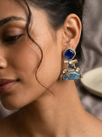 Load image into Gallery viewer, Pair of Earrings with Blue Gemstones
