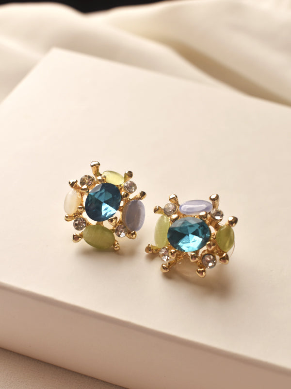 Pair of colorful stud earrings 