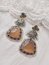 Peach Stone Earrings