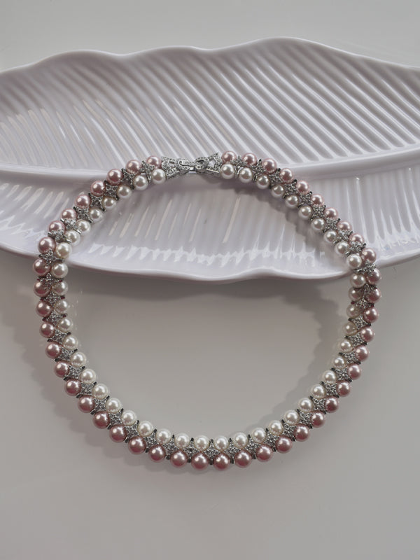 Pearl Necklace | Light Pink Pearl Necklace