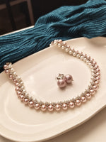 Load image into Gallery viewer, Pearl Necklace | Light Pink Pearl Necklace
