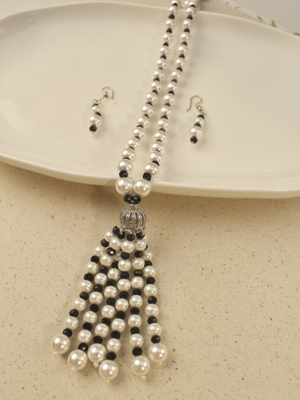 Pearl Necklace with Tassel 