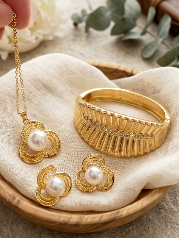 Pendant and Bracelet Combo | Modern Jewelry Combo Set