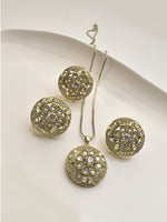 Load image into Gallery viewer, Pendant set with Circular designs and Embedded Stones 
