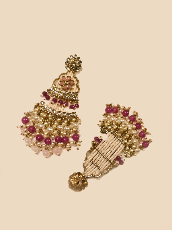 Pink Beads Earrings