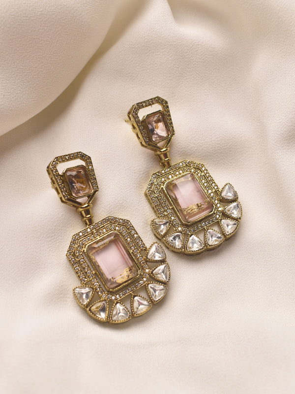 Beautiful Kundan Earring | Stylish Pink Earring