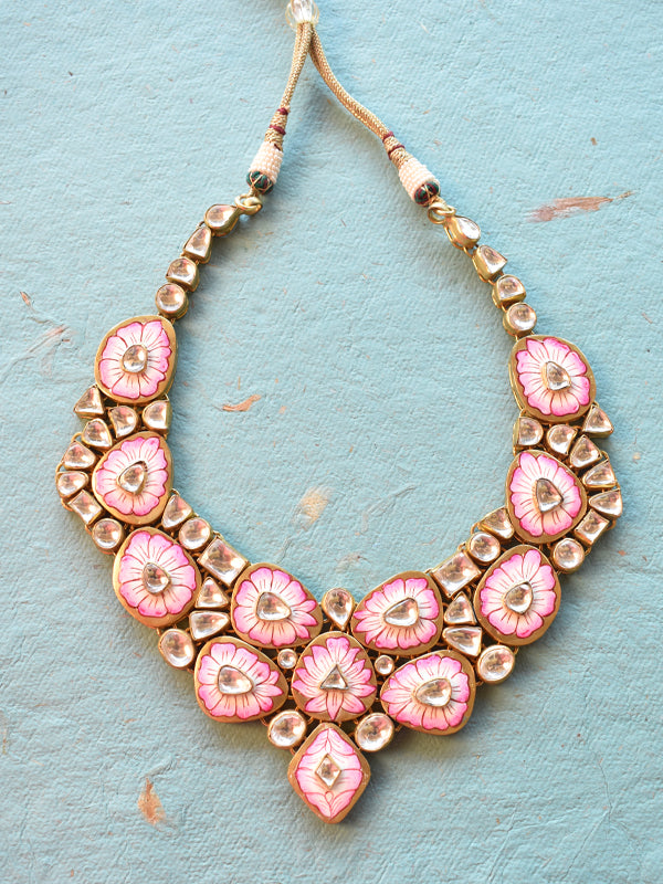 Pink Kundan Necklace