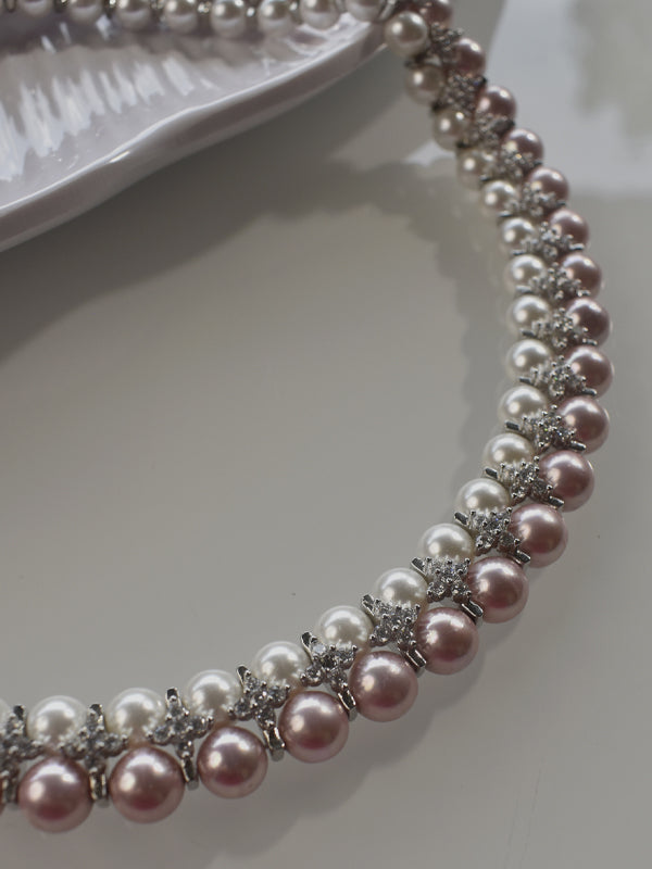 Pearl Necklace | Light Pink Pearl Necklace