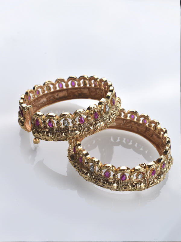 Pink Stone Bangles