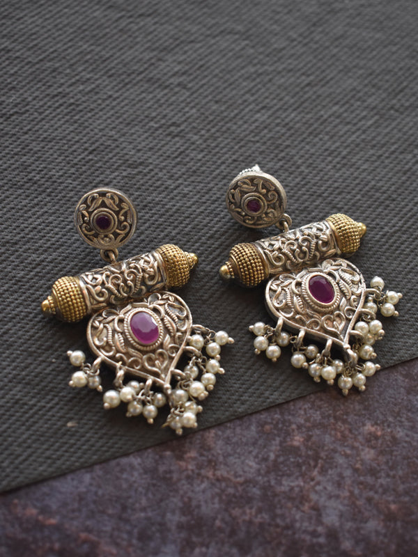 Pink Stone Earring