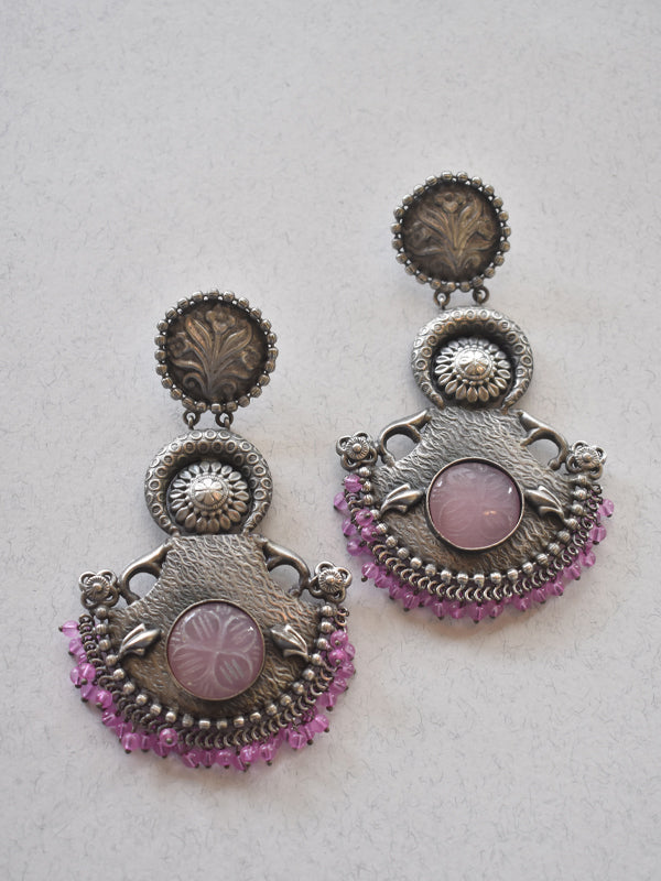 Pink Stone Earrings