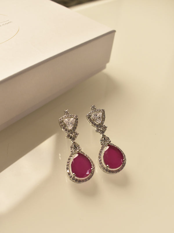 Pink Stone Earrings