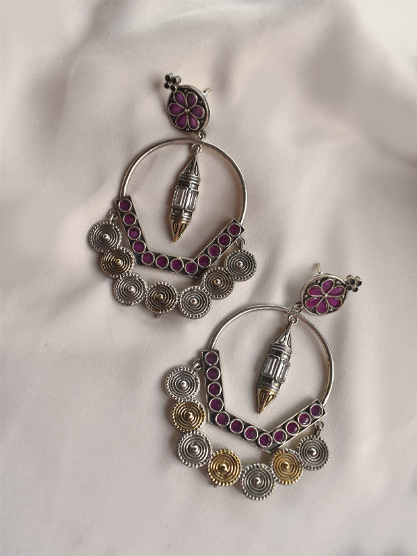 Pink Stone Earrings