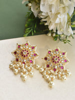 Load image into Gallery viewer, Pink Stone Earrings
