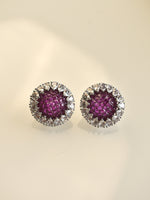 Load image into Gallery viewer, Pink Stone Earrings
